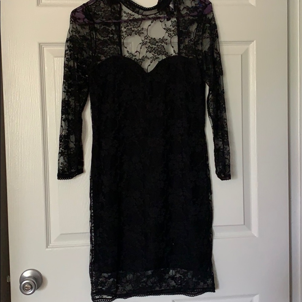 Black lace dress
